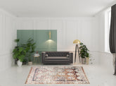 8' x 10' Beige Floral Medallion Power Loom Area Rug